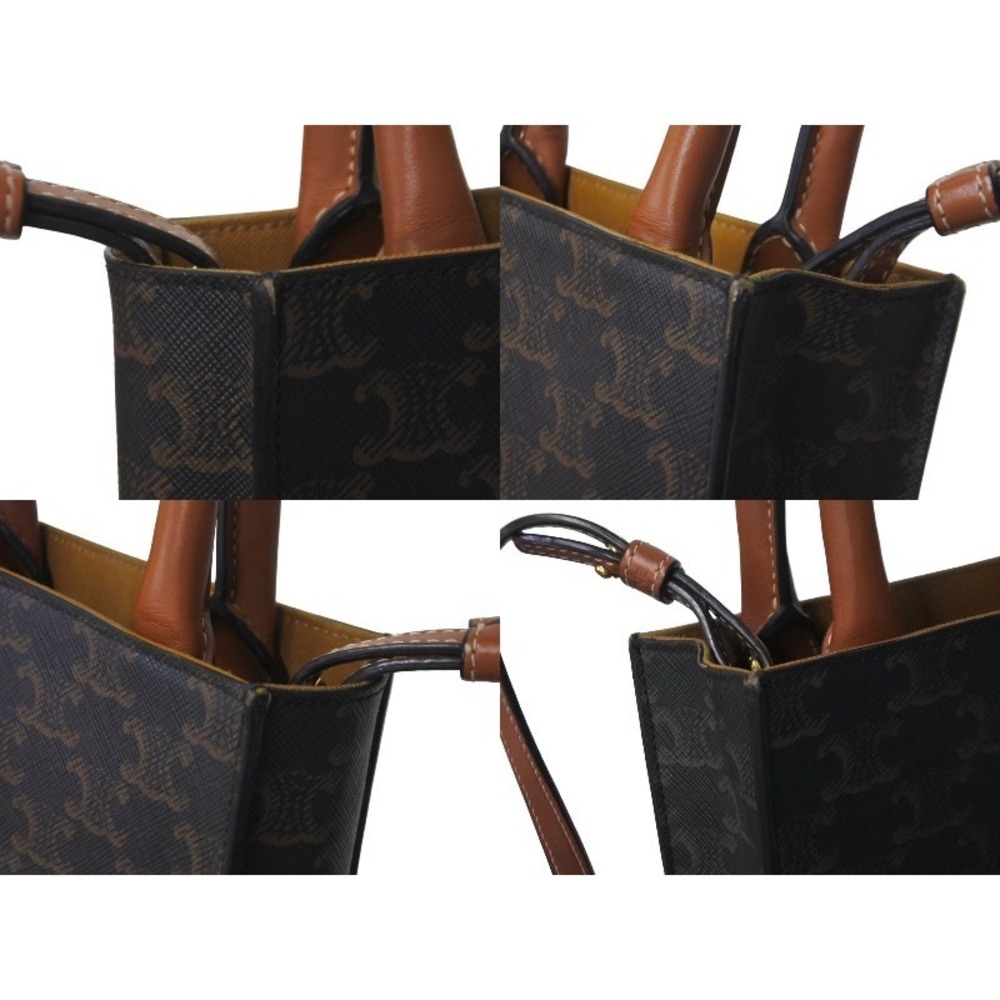 CELINE Vertical Triomphe Canvas Handbag Logo - Picture 5 of 9